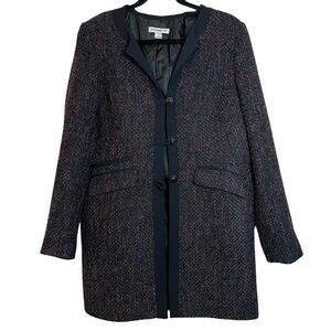 Pendelton Sz. 10 Pea Coat long Jacket Coat Tweed Three Button lightly padded